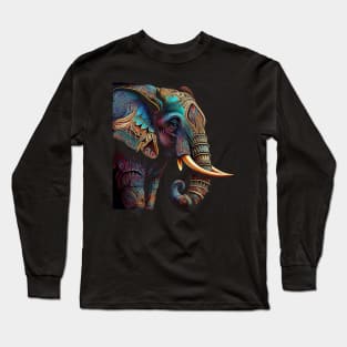 Intricate Elephant Long Sleeve T-Shirt